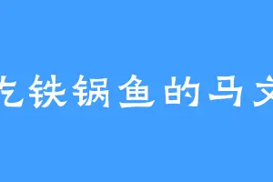 爱吃铁锅鱼的马文斌