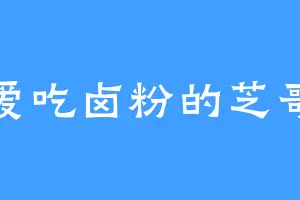 爱吃卤粉的芝哥
