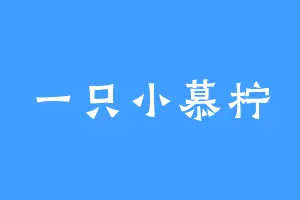 一只小慕柠
