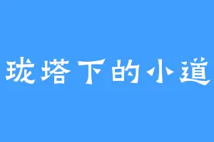 玲珑塔下的小道长