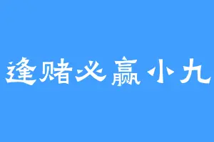 逢赌必赢小九