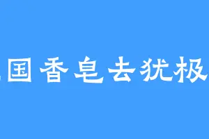 德国香皂去犹极强