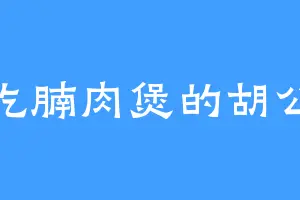 爱吃腩肉煲的胡公子