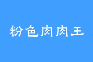 粉色肉肉王