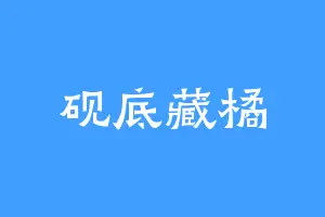 砚底藏橘