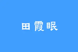 田霞眠