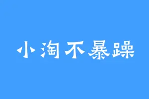 小淘不暴躁