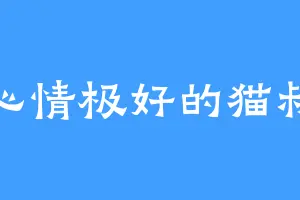 心情极好的猫叔