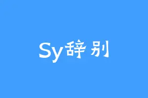 Sy辞别