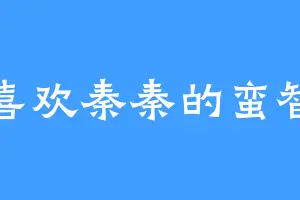 喜欢秦秦的蛮智