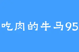 爱吃肉的牛马9527