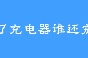 离了充电器谁还宠我