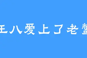 王八爱上了老鳖