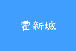 霍新城