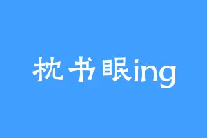 枕书眠ing