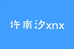 许南汐xnx