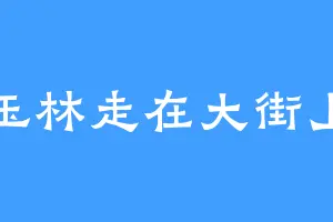 玉林走在大街上
