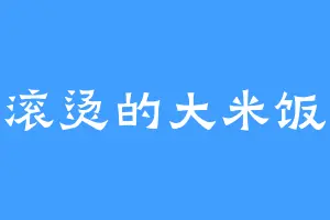 滚烫的大米饭