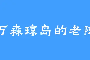 万森琼岛的老陈