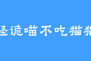 怪诡喵不吃猫猫