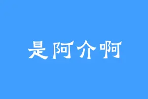 是阿介啊