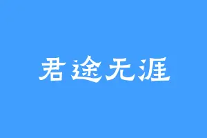 君途无涯